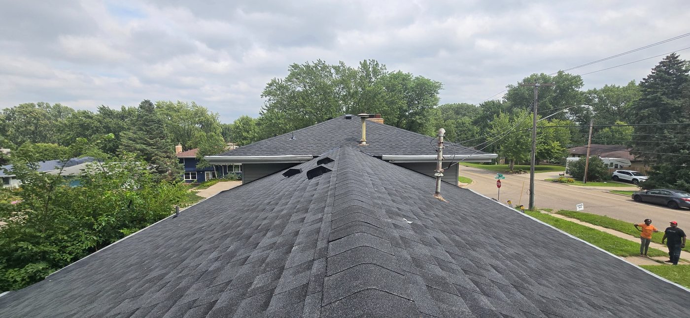 Synthetic underlayment installed, ready for shingles